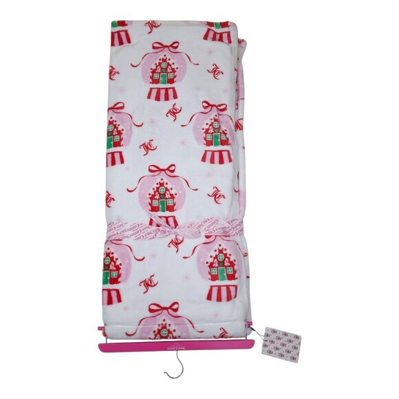 Love Juicy Couture Holiday Snow Globe Oversized Plush Throw Blanket 60x70" - Picture 6 of 7